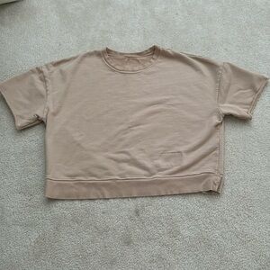 Daily Drills Cropped Short Sleeve Crew XS/S Cafe